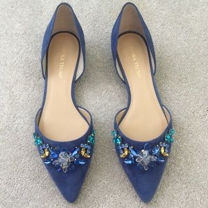 9.5M Open side formal jeweled suede loafer